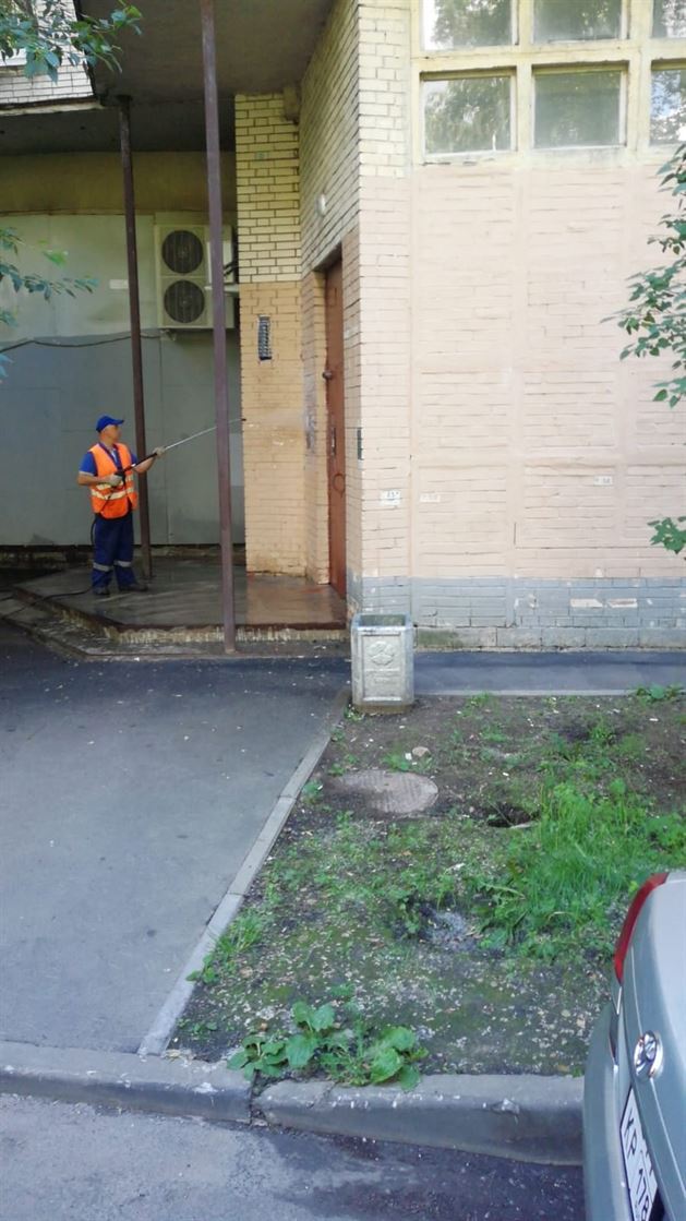 Мытье фасада по адресу пр. Славы д. 12 к. 1