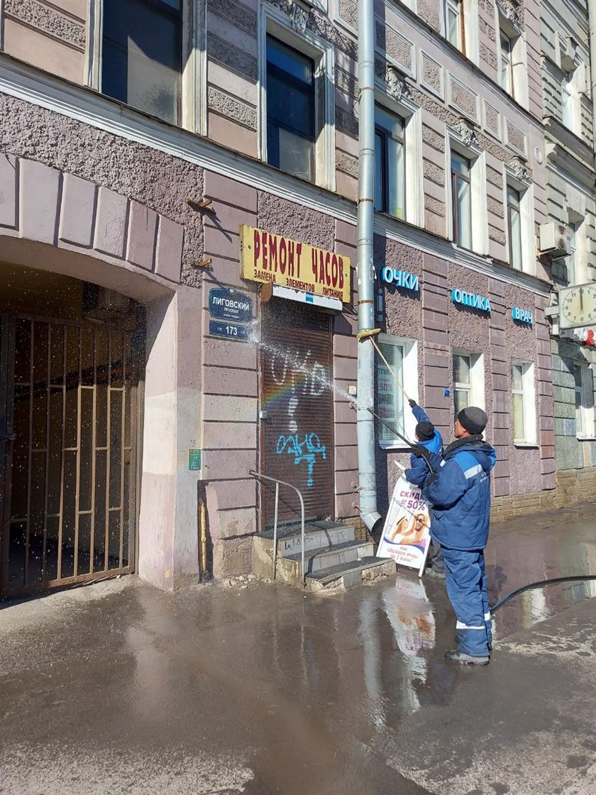 Мытье фасада по адресу пр. Лиговский д. 173 