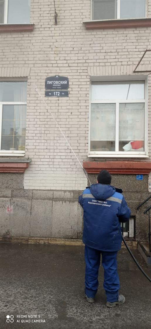 Мытье фасада по адресу пр. Лиговский д. 172