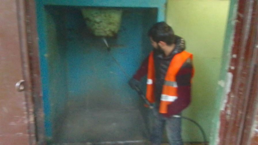 Мытье мусороприемных камер по адресу Альпийский пер. д. 15 к. 1
