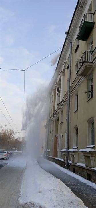 Очистка кровли от снега и наледи по адресу Волковский пр. д. 16