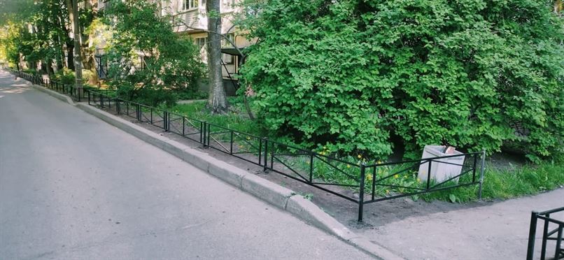 Установка газонного ограждения по адресу ул. Будапештская д. 37 