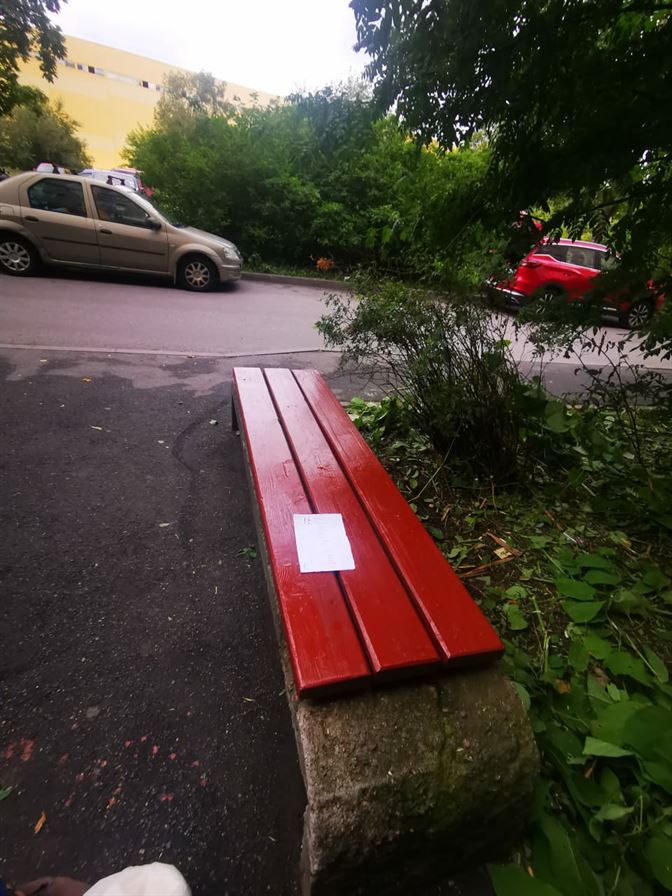 Окраска скамеек по адресу ул. Будапештская д. 4 