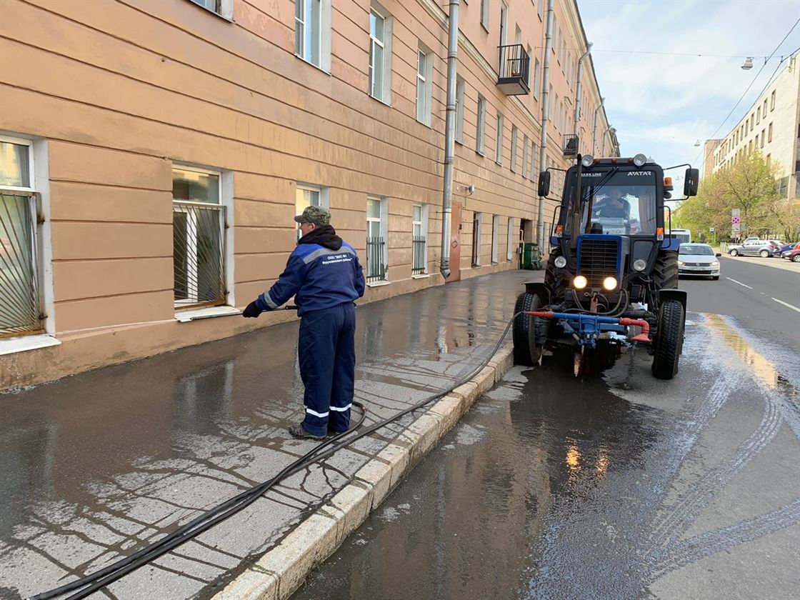 Мытье фасада по адресу ул. Курская д. 31