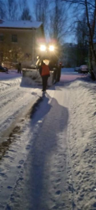 Очистка территории от снега и наледи по адресу ул. Дубровская д. 3 