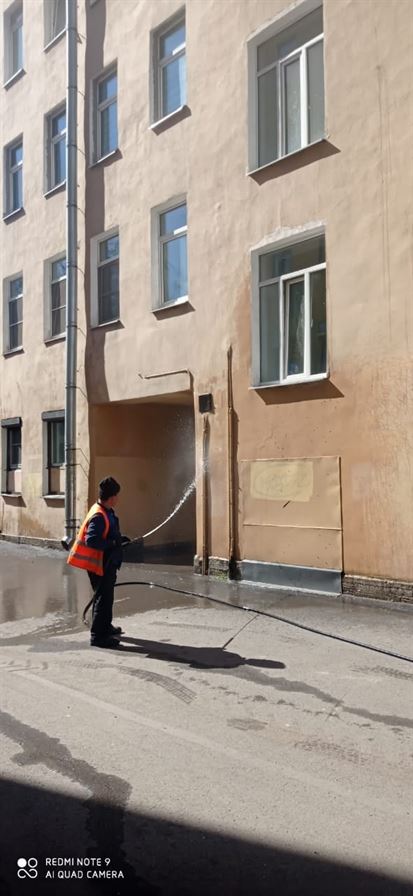 Мытье фасадов по адресу пр. Лиговский д. 183 лит. В, 183 лит. Г 