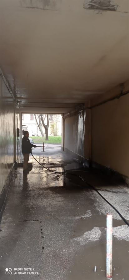 Мытье фасада по адресу ул. Воронежская д. 31